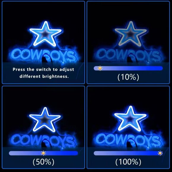 krazy kool Wall Decor Dallas Cowboys Star Neon Led Sign Poshmark